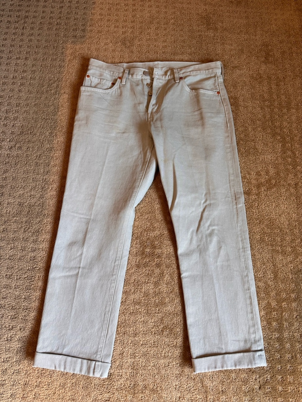 Levi’s light gray women’s 501 jeans. 31 x 32 new with out tags.  Button fly